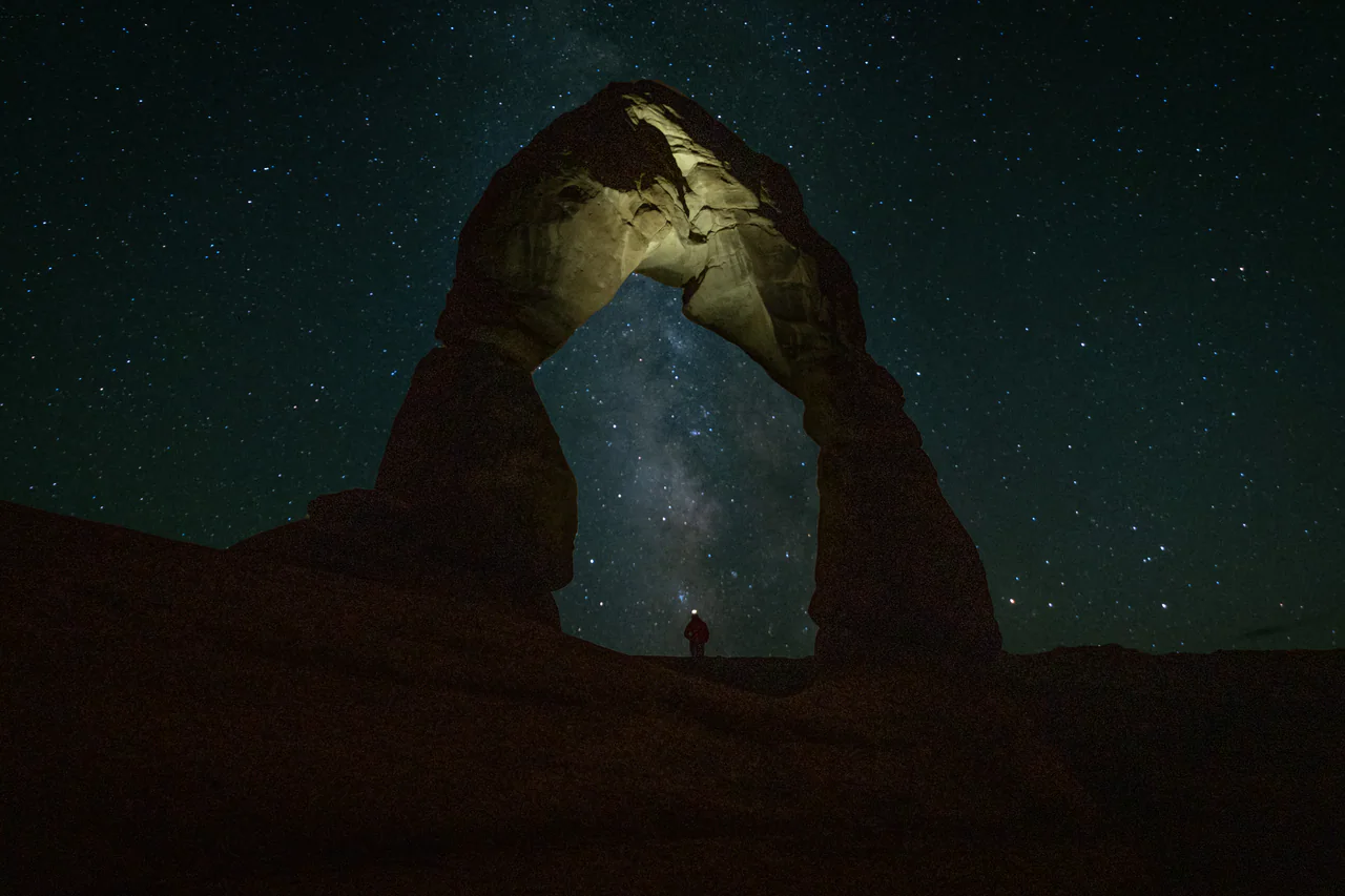 Arch Under Stars — Delicate Arch, Utah