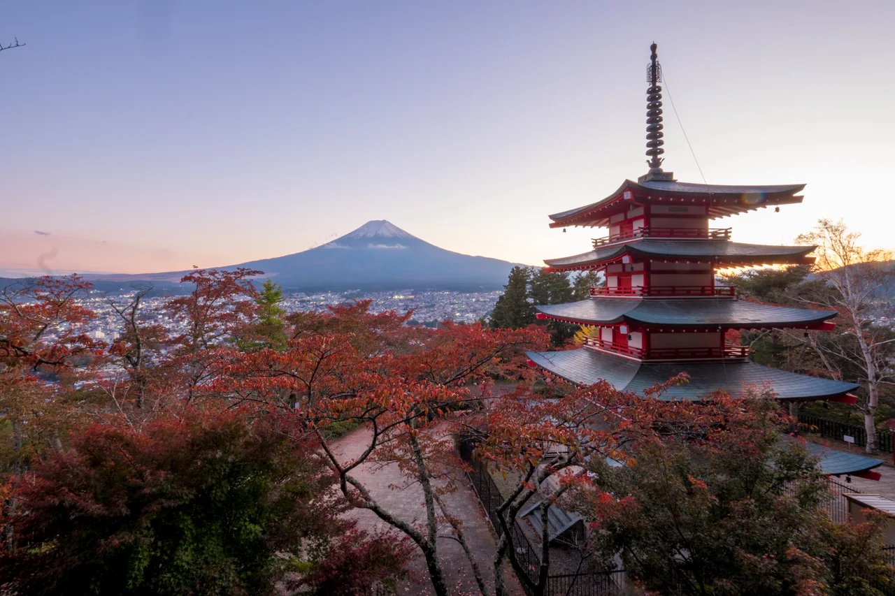 Pagoda and Fuji — Yamanashi, Japan